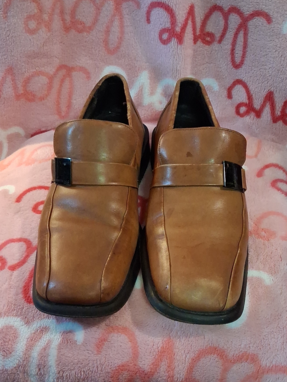 Kenneth Coles Men's Tan Leather Slip-On Dress Loafers
